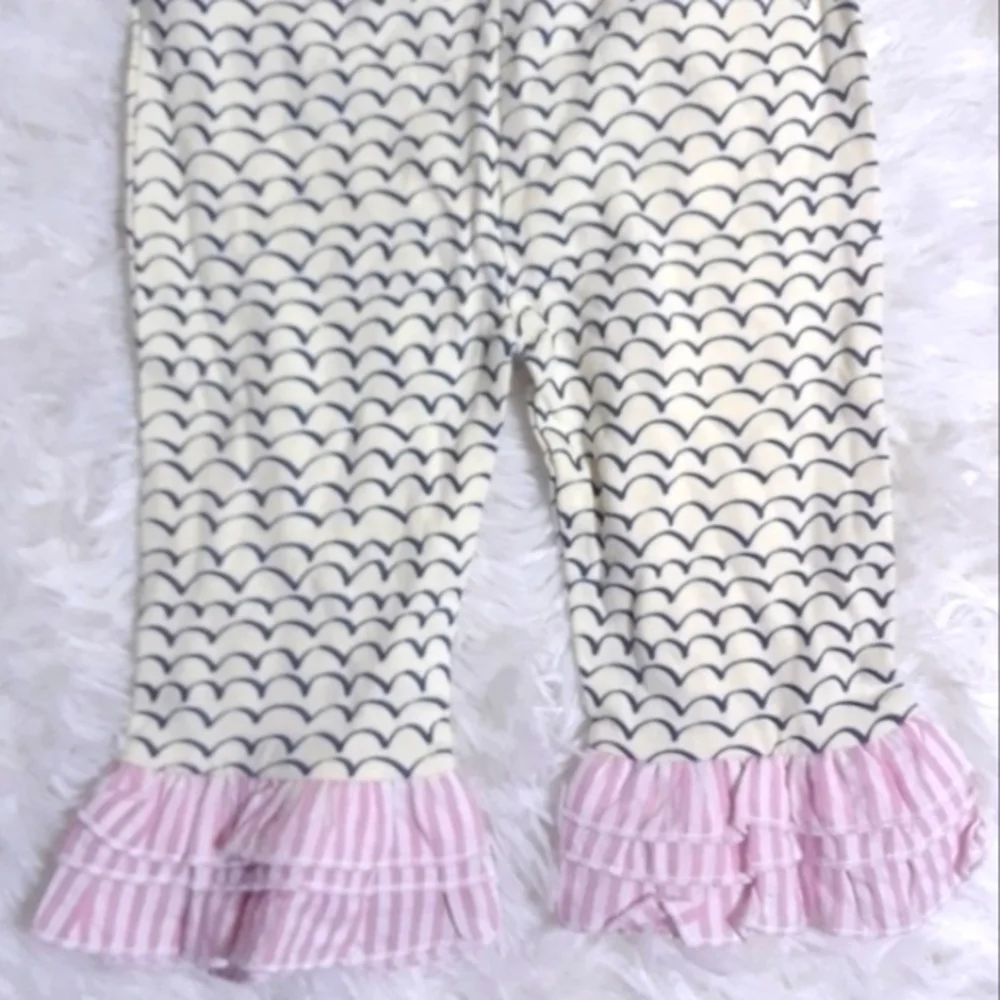 Mermaid Scales, Ruffle Bottom Leggings-Size 3-6Mos